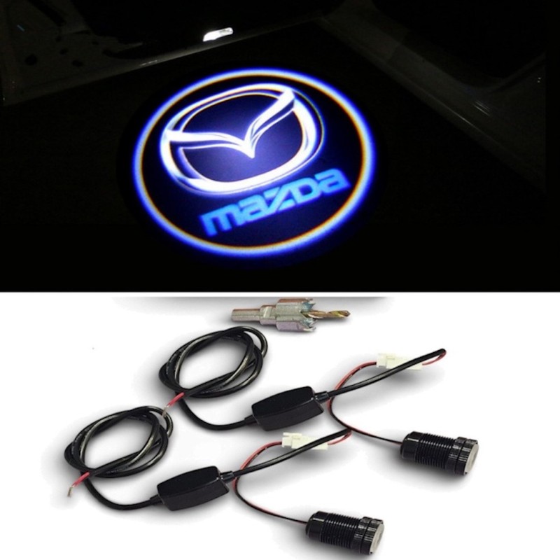 Proiettore Logo LED Mazda per Portiera Generico in Vetro non Scolorisce