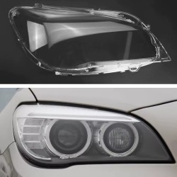 Faro derecho de policarbonato para BMW Serie 7 F01 F02, lente de cristal y cubierta de plexiglás.
