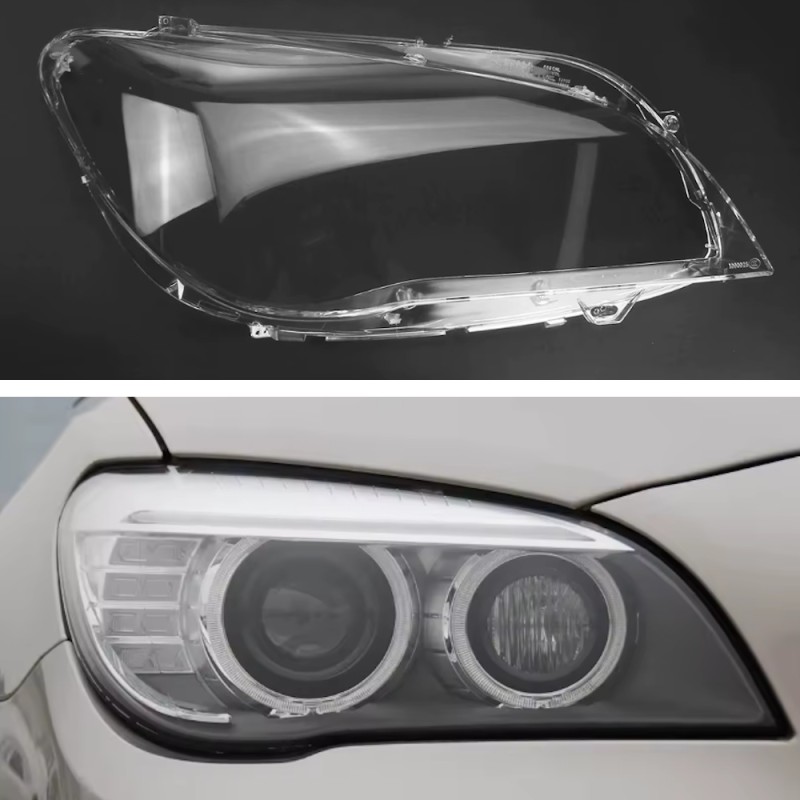 Policarbonato Faro Destro BMW Serie 7 F01 F02 Vetro Lente Copertura Plexiglass