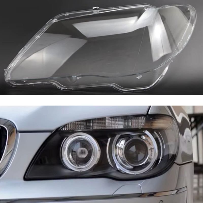 Polycarbonate Left Headlight Glass Lens Cover for BMW 7 Series E65 E66 E67 2001-2009