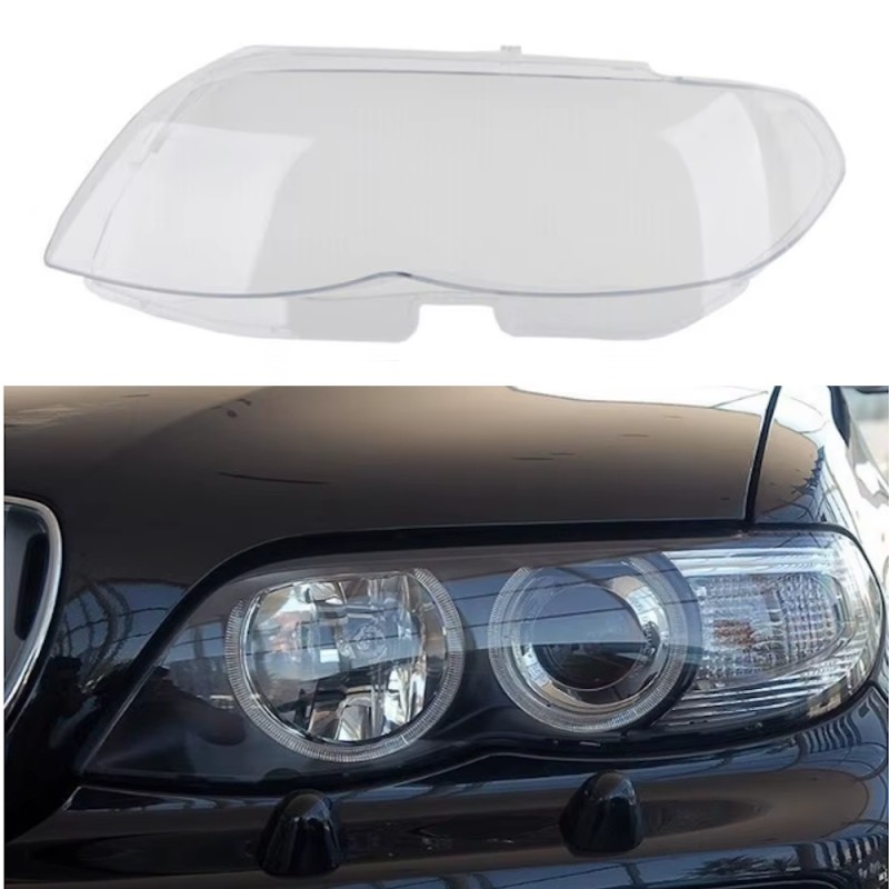 BMW X5 E53 Left Headlight Polycarbonate Lens Plexiglass Cover