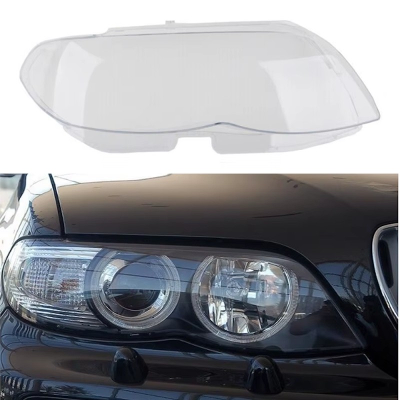 Policarbonato Faro Destro BMW X5 E53 Lente Copertura Plexiglass