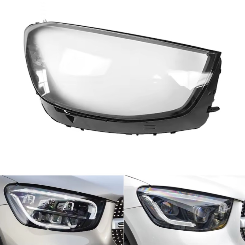 Faro derecho de policarbonato Mercedes-Benz GLC X253 C253 (a partir de 2019) Lente de cristal Cubierta de plexiglás