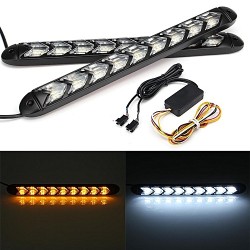 FLEXIBLE DRL SECUENCIAL 9LED BLANCO/ÁMBAR