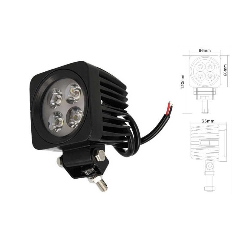 MOTO LED 12W CUADRADO dimensiones fondo