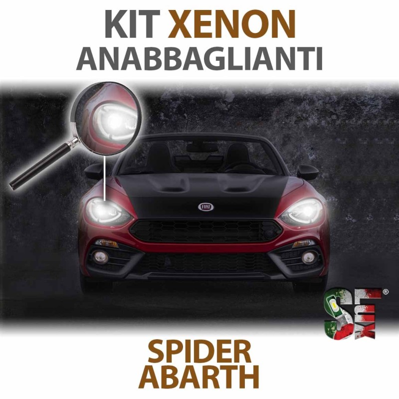 lampade kit xenon anabbaglianti 124 spider abarth 6000k canbus luce bulbi lampadine xenon