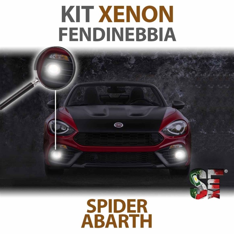lampade xenon fendinebbia 124 spider abarth canbus 6000k h7 lampadine luci bulbi illuminazione xenon