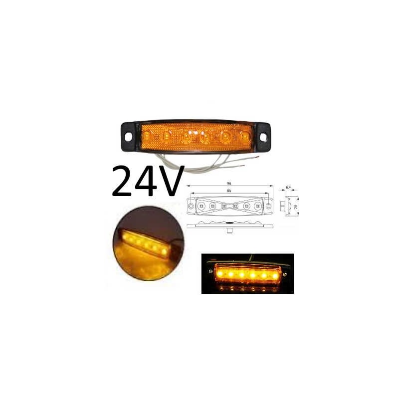 Luz de gálibo naranja para camiones, autobuses y setas 12V 24V CARAVANA CAMPER