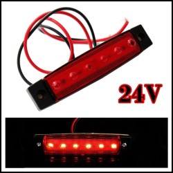 Luz de gálibo roja para camiones, autobuses y setas 12V 24V CARAVANA CAMPER