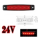 Luce ingombro rossa camion bus e fungoni 12V 24v ROULOTTE CAMPER