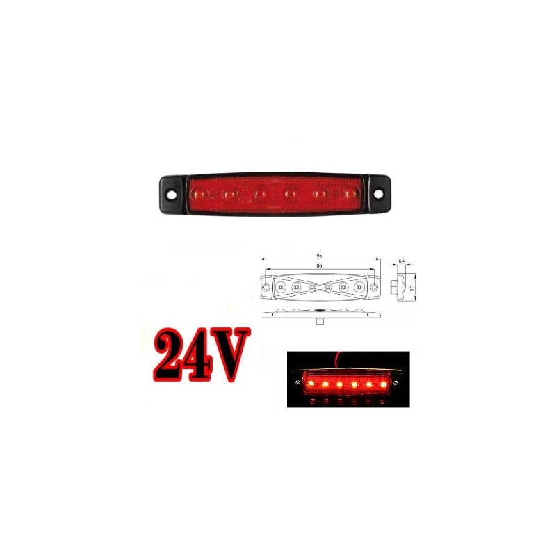 Luz de gálibo roja para camiones, autobuses y setas 12V 24V CARAVANA CAMPER