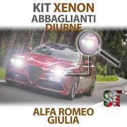 Lampade Xenon Diurna e Abbaglianti H15 per ALFA ROMEO Giulia (2015 in poi) con tecnologia CANBUS - 55 WATT - 6000K