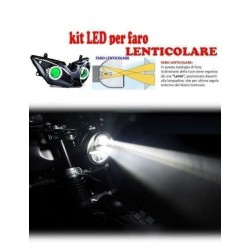 KIT FULL LED per LENTICOLARE 8000LM MOTO e SCOOTER - 6000K - H3
