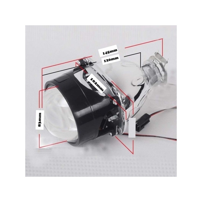 Proyector HID lenticular bixenón de 3 pulgadas - Mini H1 h7 h4 - Retroadaptación de alta calidad