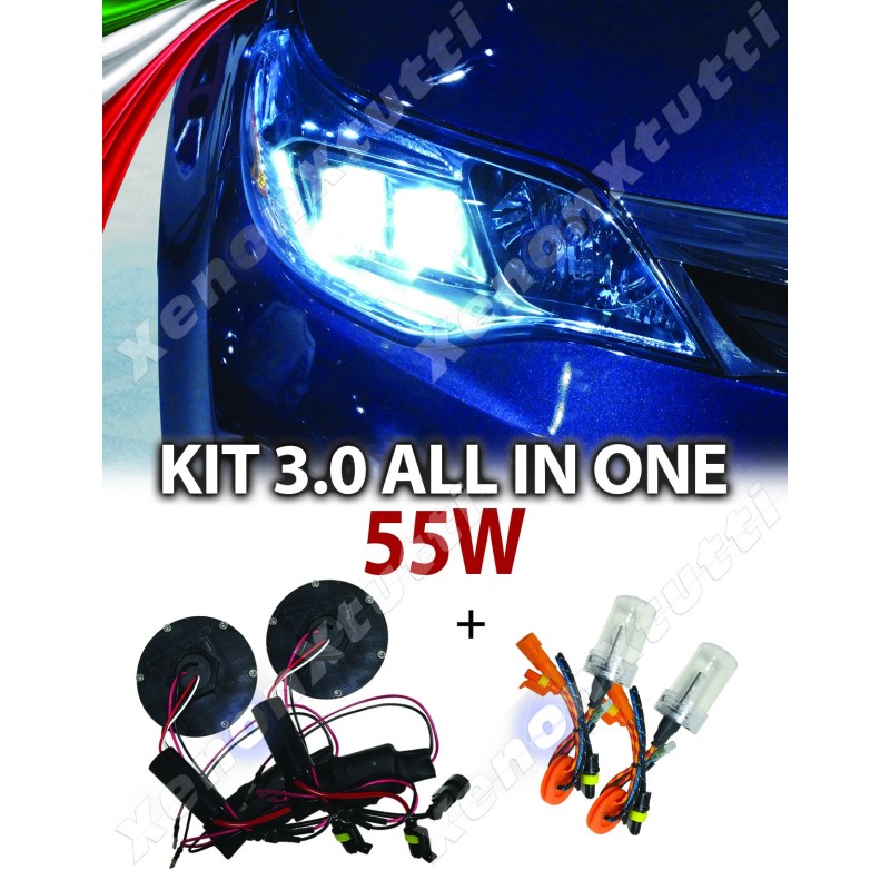 KIT XENON ALL IN ONE ULTRA SLIM AUTO 55W AC
