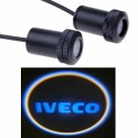 Proiettore Logo LED IVECO Massif per Portiera con Batteria no Fori no Connessioni Plug & Play
