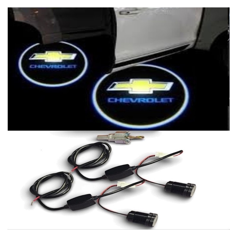 Proiettore Logo LED CHEVROLET Corvette C7 per Portiera Connessioni Plug & Play