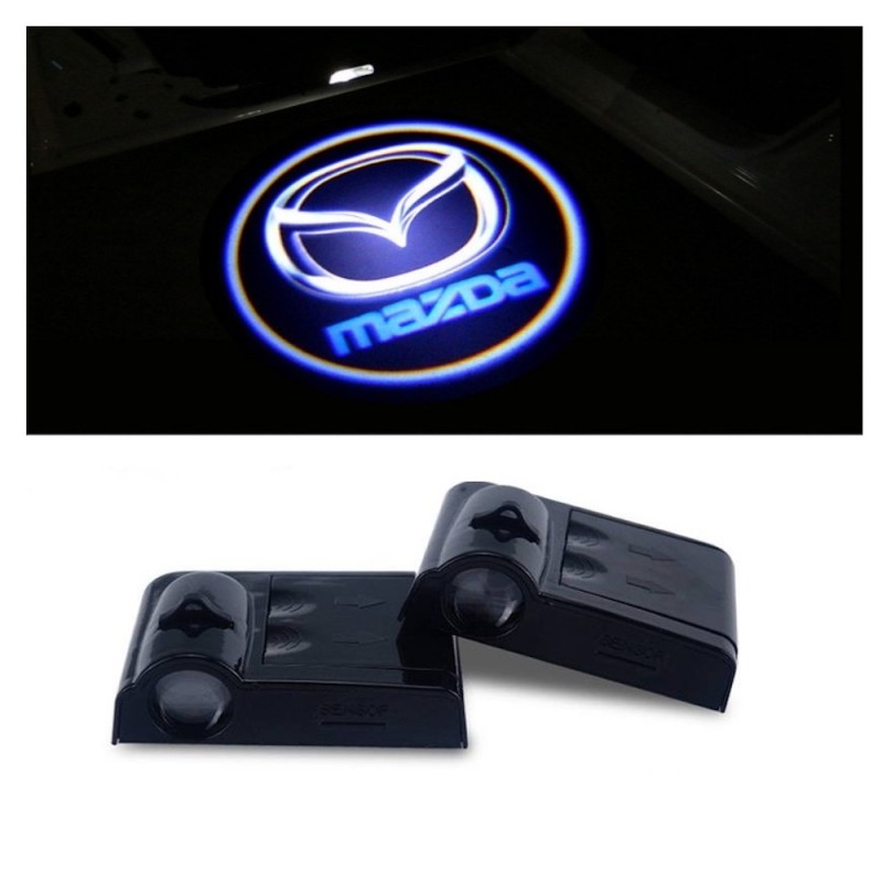 Proiettore Logo LED MAZDA 6 I (GG1/GY) (2002 - 2010) per Portiera con Batteria no Fori no Connessioni Plug & Play
