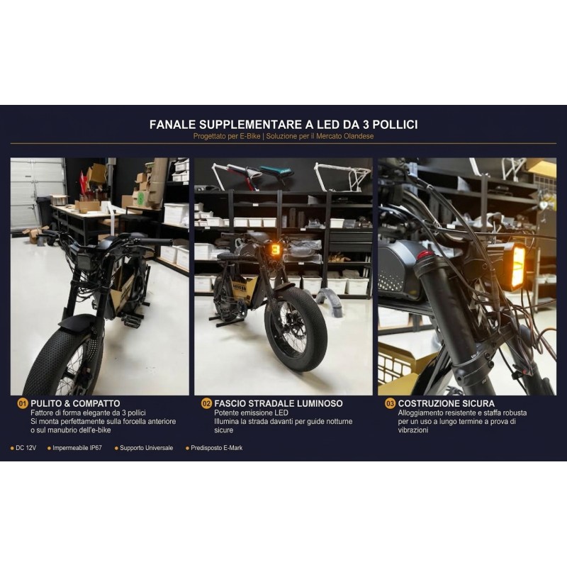 bici Faro Aggiuntivo da Lavoro LED 40W DRL Angel Bianco e Arancione Impermeabile
