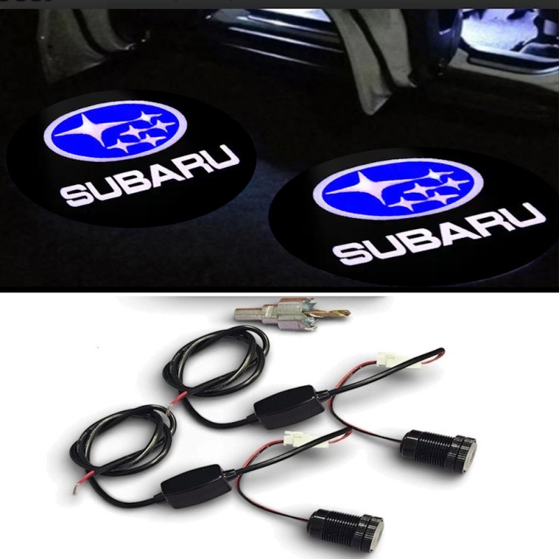 Proiettore Logo LED Subaru in Vetro per Portiera con Foro Connessioni 12V