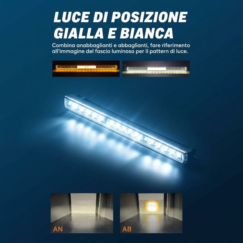 Barra de luz LED de 22 pulgadas con control remoto, 90 W, luz de cruce, luz de carretera, homologada según las normas ECE R148, 