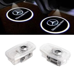 Mercedes-Benz E-Class CLA AMG GT CLS Door Logo Projector in Glass Non-Discoloring