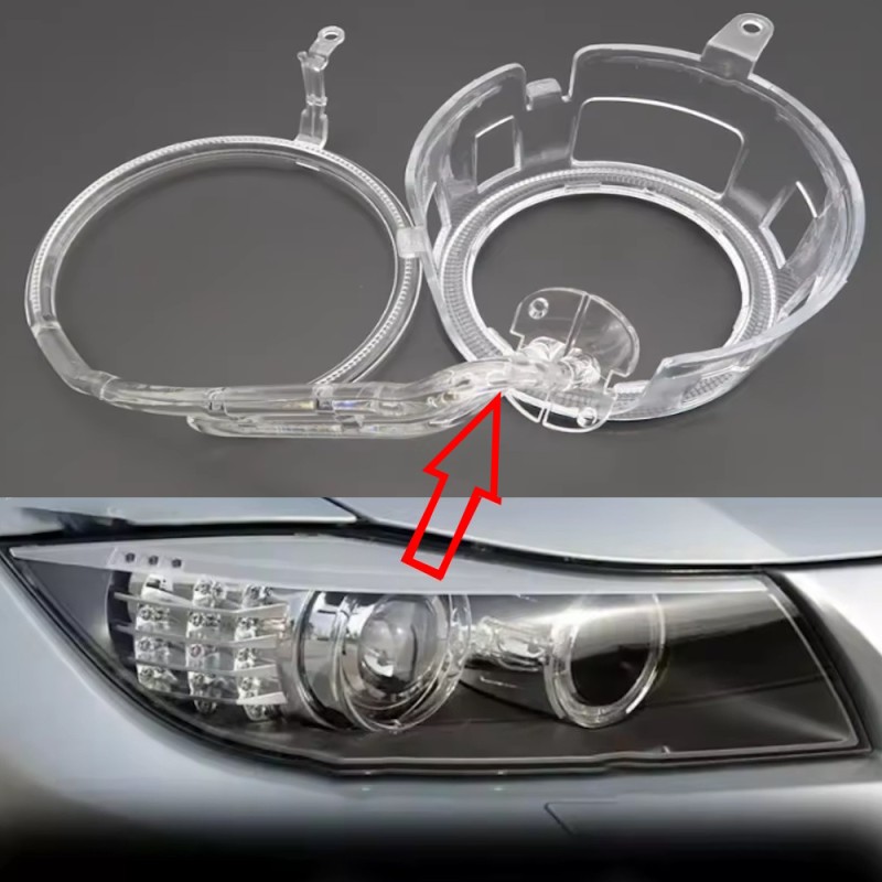 Fiber Optic Polycarbonate Right DRL BMW 3 Series E90 Replacement Headlight LED Acrylic Tube Guide Strip Light