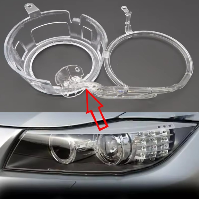 Faro delantero de fibra óptica de policarbonato Sinistro DRL para BMW Serie 3 E90