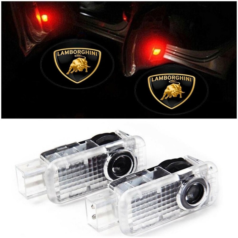 Lamborghini LED LOGO Projector Under Door Imprinted on Glass No Discoloration