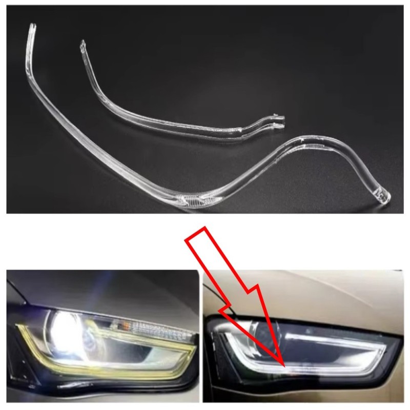 Tira de luz de guía de tubo acrílico para faros delanteros de fibra óptica, derecha, Audi A4 B8 PA