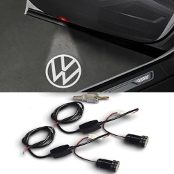 Proiettore Logo LED Volkswagen in Vetro per Portiera con Foro Connessioni 12V e 24V