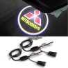 Proiettore Logo LED Mitsubishi in Vetro per Portiera con Fori Connessioni Plug & Play