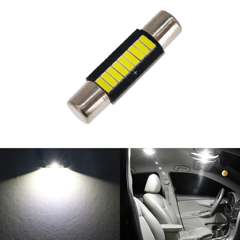 Lampada LED T6 29 mm 9 SMD 4014 Bianca Luce 6000k Abitacolo