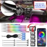 Luce Ambiente MAGIC Kit 18 Pezzi BASE NERA RGB Acrylic LED Symphony Light Interni Auto Fibra Ottica Cruscotto