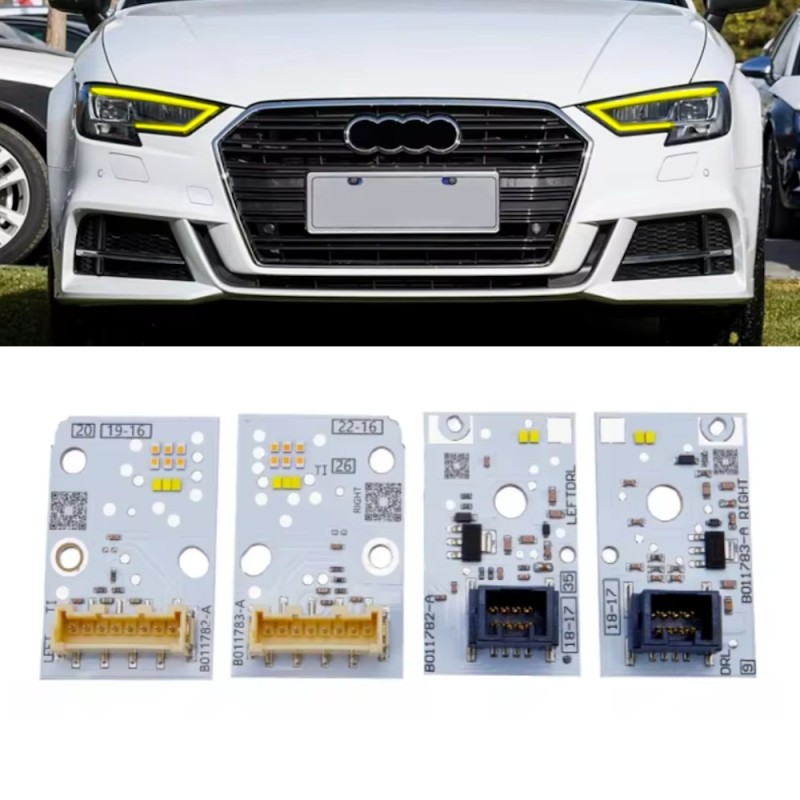 Modulo LED Giallo Destro e Sinistro per Audi A3 S3 8V Sportback Faro Full LED Compatibili Valeo