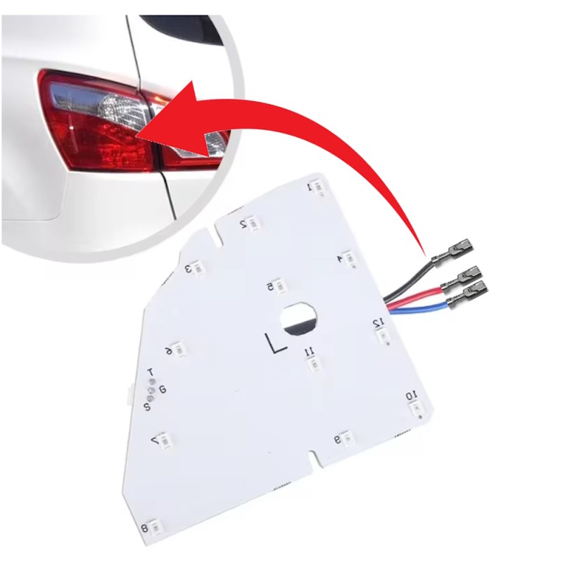 Left LED Board B003338B Nissan QASHQAI J10 Rear Light Position and Stop