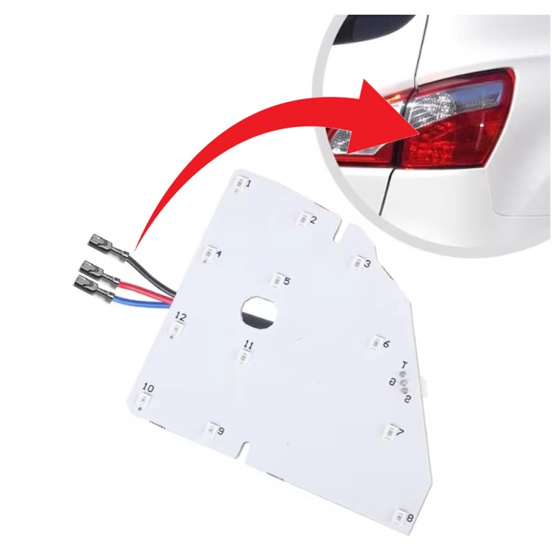 Placa LED derecha B003339B Nissan QASHQAI J10 Luz de posición y parada trasera