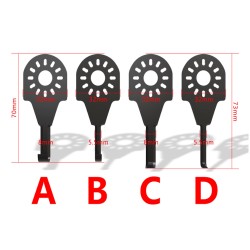 Juego de 4 cuchillas para raspador eléctrico oscilante profesional para la eliminación de pegamento frío.