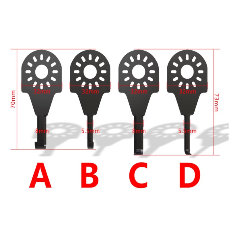 Set of 4 Blades for Professional Oscillating Electric Scraper for Cold Glue Removal