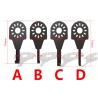 Juego de 4 cuchillas para raspador eléctrico oscilante profesional para la eliminación de pegamento frío.