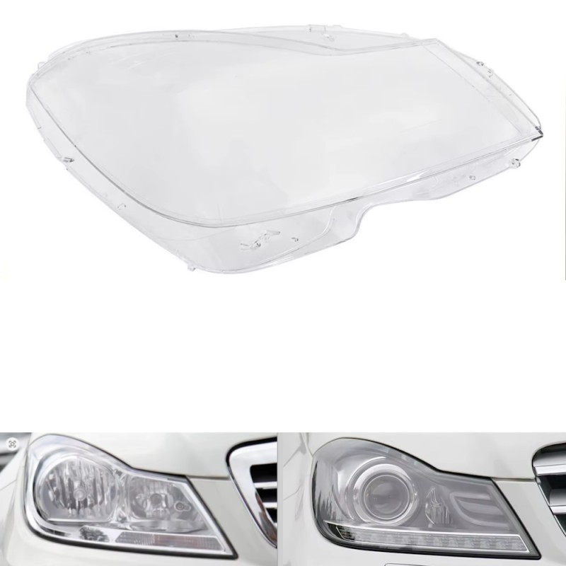 Faro derecho de policarbonato Mercedes-Benz W204 (a partir de 2011) Lente de cristal Cubierta de plexiglás
