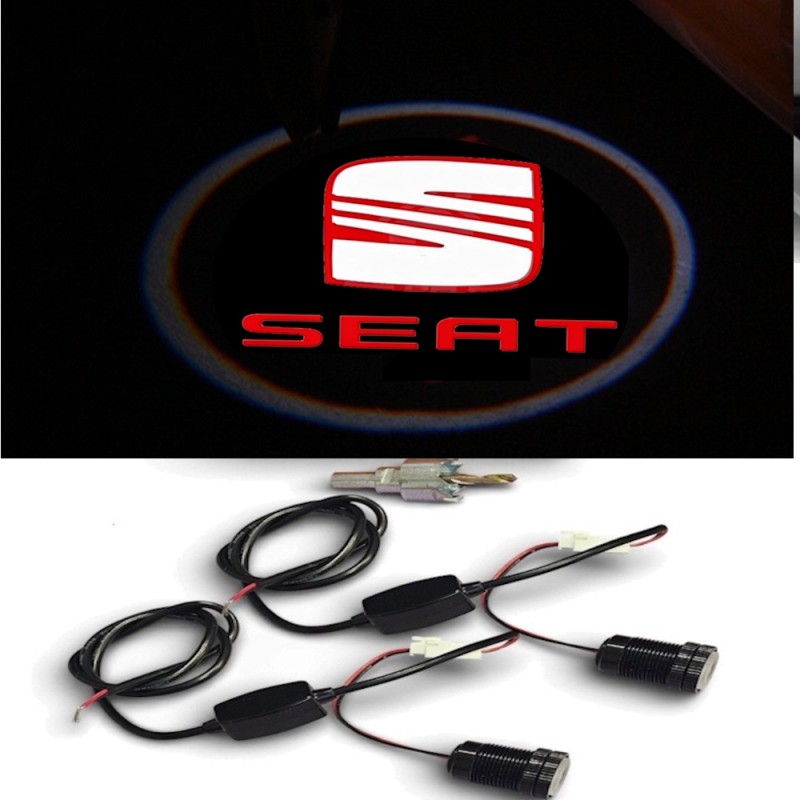 Proyector de logotipo LED para cristal de asiento de puerta con conexión de 12 V, luz de bienvenida