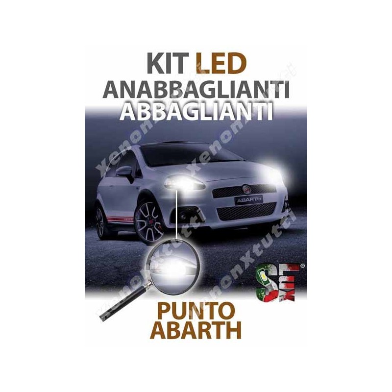 KIT FULL LED Luces de Cruce Luces de Carretera para ABARTH GRANDE PUNTO serie TOP CANBUS específica