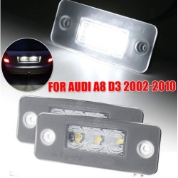 MOLEAQI 2pcs LED luci Targa luci di Posizione della Lampada di Coda per Au-di A8 D3 2002-2010 