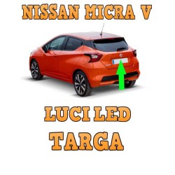 NISSAN Micra V LED LUCI TARGA specifico serie TOP CANBUS