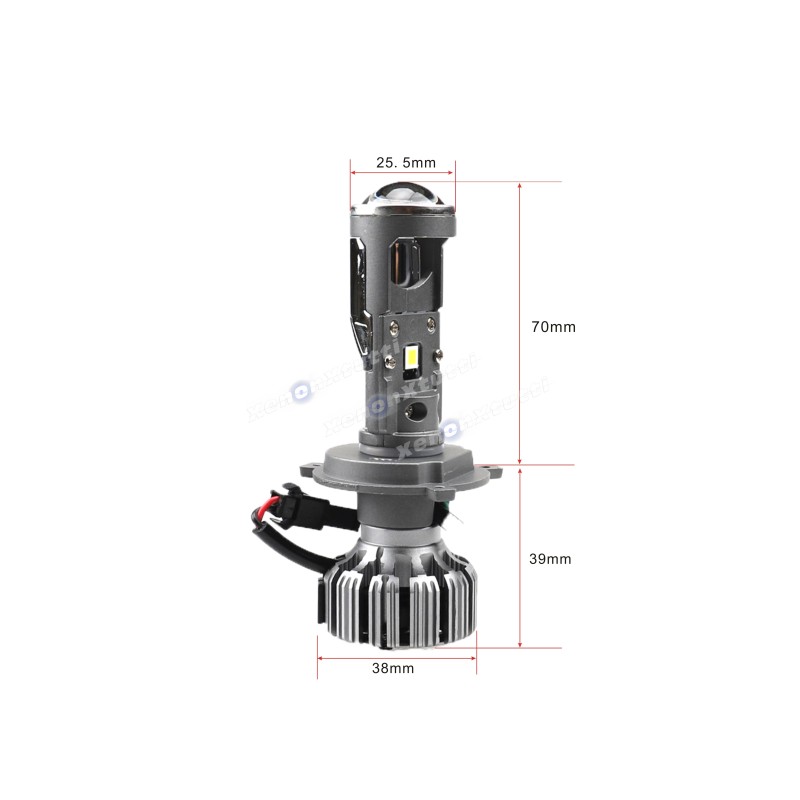 medidas lenticulares mini h7 LED