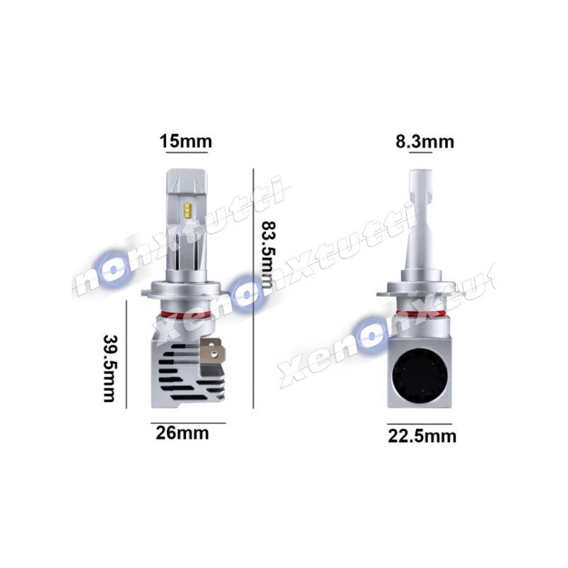 Lámpara LED H7 de 12000 lm Z-ES con CANbus de 6000 K