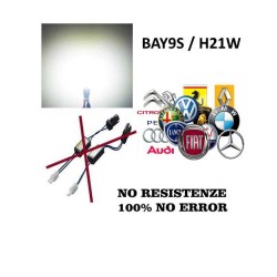 BAY9S H21W H6W LED 15 SMD Super CANBUS Blanco