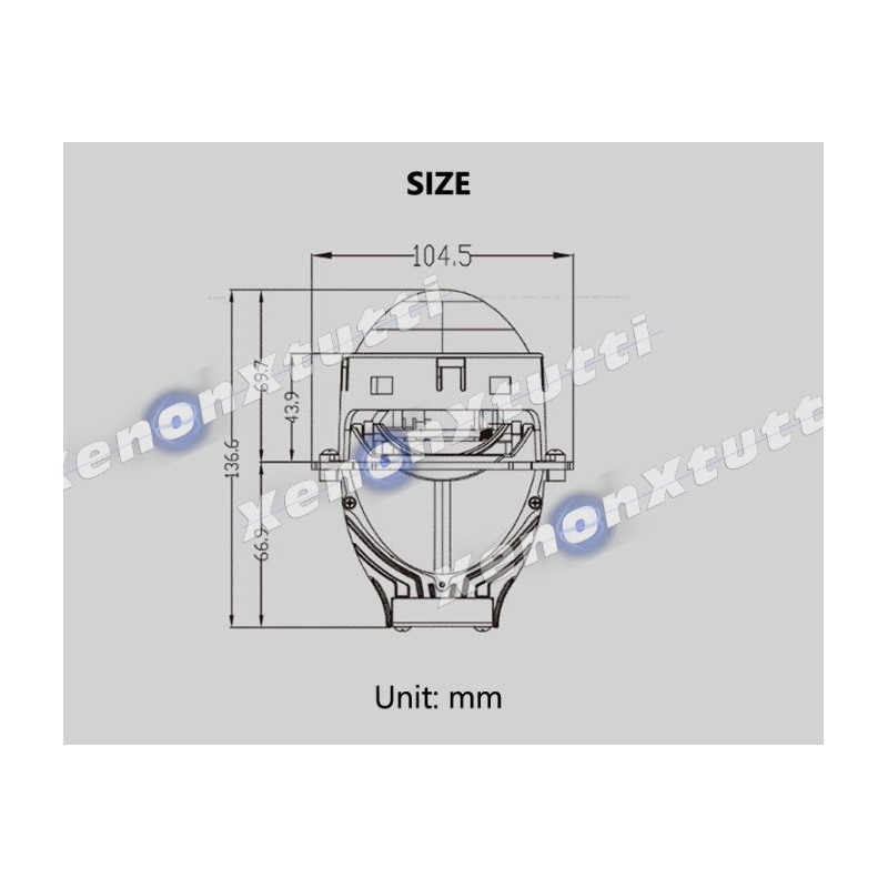 XenonForAll tamaños 50w LED lenticular osram cree led