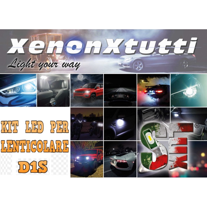 Kit led d1s para lenticulares bi-xenón, luz de cruce, luz de carretera 6000k